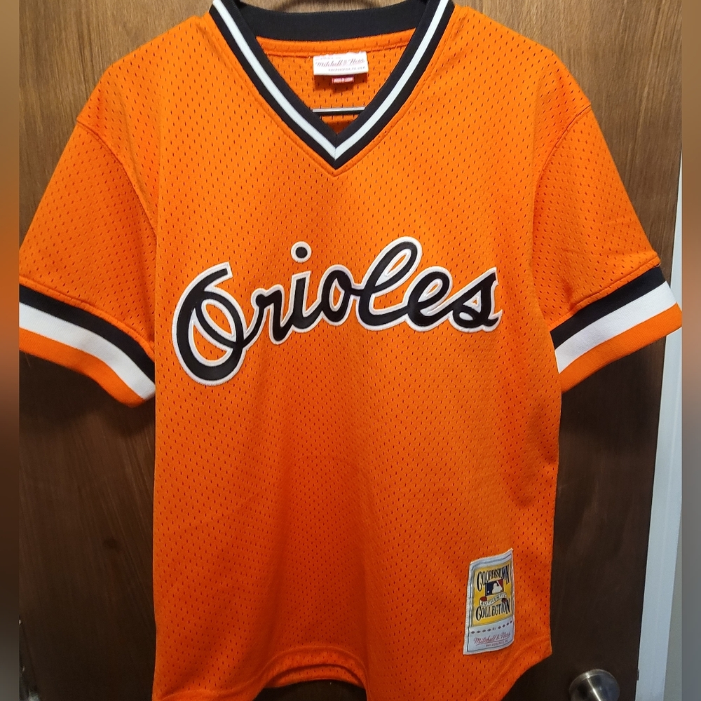 Mitchell & Ness Orange Jersey with Black and White Trim